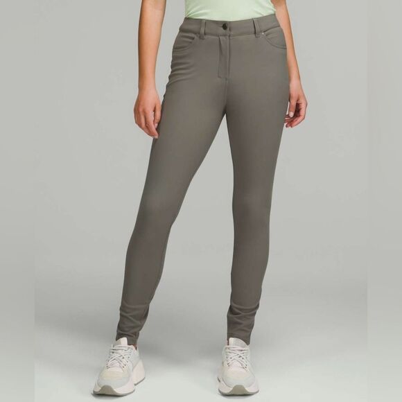 Lululemon City Sleek Slim-Fit 5 Pocket High-Rise Pant in Grey Sage Size 28 - Picture 2 of 13